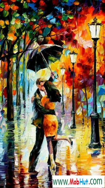 Romance in rain