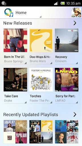 Music unlimited mobile app