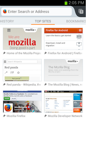 Firefox browser for android