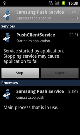 Samsung push service