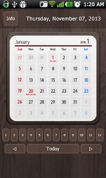 Calendar widget 2014 ultimate