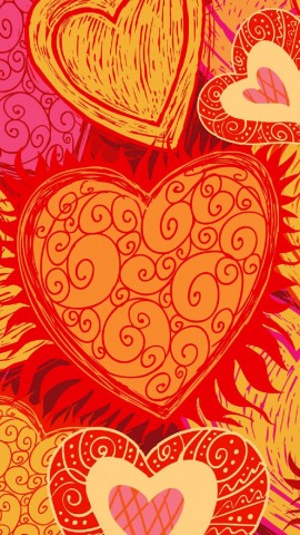 Art hearts iphone 5 wallpaper