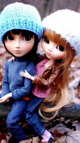 Couple doll iphone 5 wallpaper